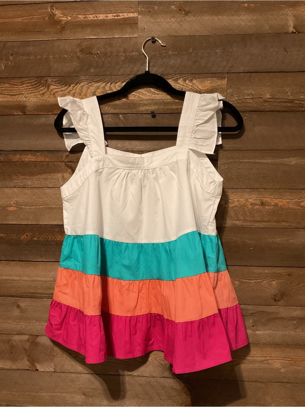 THML Colorblock Ruffle Sleeveless Top Women’s Size Small